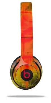 Skin Wrap for Beats Solo Wireless 2 3 4 Cubic Shards Yellow SKIN ONLY