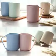 Wheat straw mug . 4 Pcs Set. Healthy.BPA free. 400 ml. Multicolor..