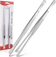 Chef's Trade Professional Kitchen & Cooking Tweezers/Tongs 12" Stainless Steel Multi-Use