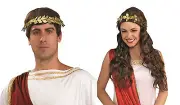 Adult Roman Greek Laurel Wreath Gold Leaf Costume Headband