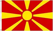 90x60cm North Macedonia Flag Macedonian Flag Polyester Heavy Duty Both Sides Outdoor Flag