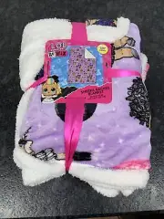 LOL Surprise Remix Sherpa Backed Blanket 60 in x 90 in Purple NEW