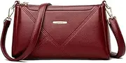 [NICOLE & DORIS] Women Handbags Crossbody Bag Ladies Shoulder Bag PU Leather Satchel Bags Small Diagonal Bag Underarm Bag Phone Bags Messenger Bag with Two Strap