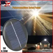 1/2pcs 60mm 0.28W Round Solar Panel Board DIY Power Bank Battery Cell Charger