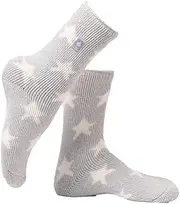 [HEAT HOLDERS] | SockShop | Ladies Winter Warm Thermal Slipper Socks with Gripper | Holly Design | Slip Resistant Grip Sole | TOG 2.34 | Women's UK 4-8 / US 5-9 | Jacquard Bold Star Grey