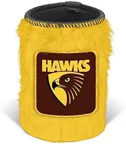 Hawthorn Hawks AFL Fluffy Furry Stubby Holder Can Cooler