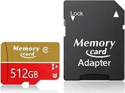 MicroSDXC MicroSD Card 512GB with Adapter,Full HD & 4K UHD Card Class10 U3 High Speed for Camera,Phone,Tachograph,Tablet,and droned MicroSDXC 512GB Memory Card