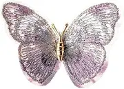 [Generic] Vintage Embroidered Butterfly Brooch Dreamy Temperament Corsage Clothing Accessories for Women Insects Brooches Ancient Style Suit Dress Accessories Scarf Clothes Decoration