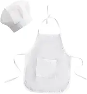 LIFKOME Newborn Chef Hat and Apron Set Baby Photo Prop Fashion Chef Costume White Size s Baby Photography Props