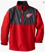 NHL Detroit Red Wings Boys 14/16 1/4 Zip Jacket by Reebok - New!