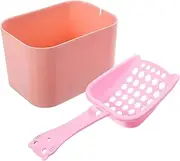 ibasenice 1 Set Cat Litter Scoop with Bucket Durable Cat Litter Shovel Efficient Leakage Design Comfortable Grip for Easy Cleaning Compact for Convenient Storage Present