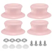 4pcs Pot Pan Lids Replacement Knob, Plastic Pan Cover Holding Handles, Pink