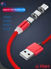 3 in 1 Magnetic Multi USB Charger Charging Cable Cord For Micro USB TYPE