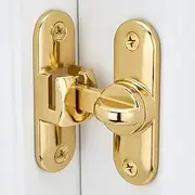 Wocoe 2 Packs Gold Barn Door Latches - Adjustable 90/180 Degree Flip Latch System - Zinc Alloy for Secure and Stylish Privacy Solutions on Barn Doors,Windows,Garden Access,Cabinets,and Sliding Doors