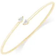 Bevilles 60mm Bangle With 0.30ct of Laboratory Grown Diamonds in 9kt Yellow Gold