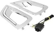 XTevu Daytime Running Light Set, Compatible with Nissan Navara NP300 15-18, Two Color Turn Signal Lights, DRL Indicator Lamps, 2Pcs Vehicle Lighting Assembly