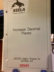 $1995 Accpac Plus Accounting Companion Product. Increase Decimal Places. NFR.