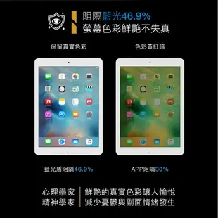 【藍光盾】iPad Air 9.7吋 共用版 A1474 A1475 A1476 2.5D滿版 9H鋼化玻璃貼 抗藍光