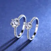 2ct. S925 Moissanite Diamond Solitaire Stone 6-Claw Ring SZ9 GRA# 100078559