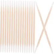 Gatuida 2pcs Double Pointed Cotton Swab Cotton Swabs Tips Cleaning Swabs Tip Swabs Microblading Swabs Cleaning Swabs for Small Parts Swabs for Ceramics Pointed Shape Swabs Wooden