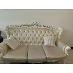 歐式古典傢具/實木手工貼銀箔古典歐式沙發/三人沙發 二手價