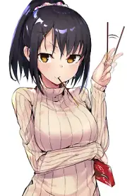 Anime black hair pocky yellow eyes sweater Playmat Gaming Mat