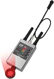 PRUBOVI Hidden Camera Detector, Spy Detector, GPS RF Signal Scanner, for Detecting Hidden Spy Cameras in Hotels, Offices, Restrooms, and More (Silver)