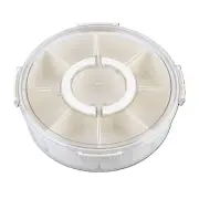 Pizzazz Round 9 Compartment Grazing Box with Carry Handles & Food Picks