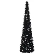 Pop-up Artificial Christmas Tree Black 180 cm PET