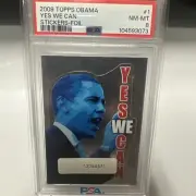 2009 topps obama stickers/foil 1-18 PSA 7-9