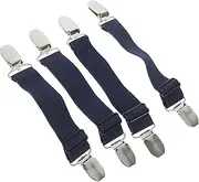 [Totority] Trouser Clips Trouser Fixing Clips Trouser Legs Holders Strips Straps Windproof Boot Clips Side for Pants Boot Holder Clip Waist Stays Clips for Boot Simple Elastic Band Black