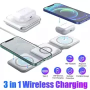 3 in1 Wireless Charger 15W Foldable Mat portable For Apple Watch Airpods iPhone