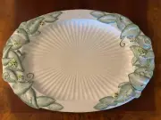 Whimsical Frog Platter/Tray Bergschrund "Sealife" Handpainted decor Beauty 17"