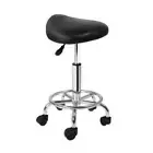 Artiss Saddle Salon Stool Black PU Swivel Barber Hair Dress Chair Hydraulic Lift