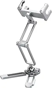 LEOFOTO PS-4 Silver Ultra Compact & Lightweight Smartphone Clamp / Holder / Video / Selfie Stand / Easel Arca / RRS Compatible