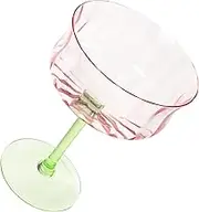 HAWILLOSCH Creative Gradient Glass Goblet Vintage Inspired Cocktail Cup for Parties Unique Design with Intricate Faceted Pattern for Wine Barware Collection Capacity