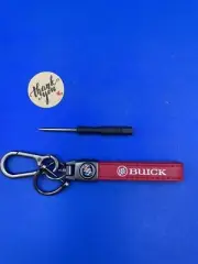1x RED Leather Keychain | For Buick Enclave Envision Encore Envista