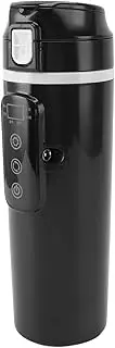 Portable Car Heating Kettle, Stainless Steel Travel Electric Mug with Temperature Control, 12V 24V Car Truck, LeakProof, 500ml Capacity, for Coffee Tea Drinking