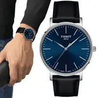 在飛比找PChome24h購物優惠-TISSOT 天梭 EVERYTIME 經典時尚男錶/藍X黑