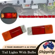 Pair RH+LH Rear Tail Light with Bulbs For Toyota Landcruiser Hilux Tray UTE AU (for: Toyota)