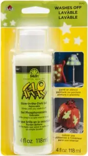 FolkArt Glo Away Removable Glow-In-The-Dark Paint Carded 4oz-Green 5042
