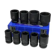 9-Pieces 1" DR Drive Deep Impact Socket Set 6-Point (1-Inch - 2-Inch) 9pc Imp...
