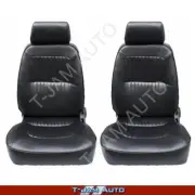 Deluxe Classic Pair 2 x Black Leather Car Bucket Seats for Thunderbird