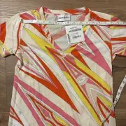 EMILIO PUCCI WOMENS % COTTON T-SHIRT SIZE XS, S Made In ITALY