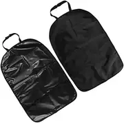 Kisangel Car Seat Back Kick Mat for Boys and Girls Black Easy Clean Auto Boys and Girls Kick Mat Protector