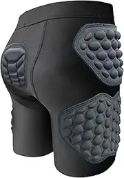 Breathable Kids Butt Pad Shorts - 3d Protection Hip Pants, Children Roller Skating Butt Pad, Hip Butt Padded Short Pants, Protective Basketball Shorts for Kids, Youth Padded Compression Shorts
