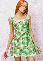 [Dolls Kill X Strawberry Shortcake] Zing In Spring Mini Dress