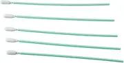 SHUATI 100Pcs Cleaning Swab Kit, Long Handle Foam Swabs, 16cm Foam Tips Sponge Stick, 6.3'' Wipe Swab for Inkjet Printer, Print Head Camera, Green