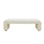 [James Lane] Maeve Bench Boucle Ivory
