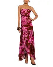 Retrofete Teryn Printed Silk Blend Dress